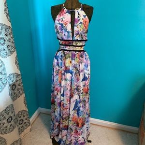 Express Floral Floor-Length Gown